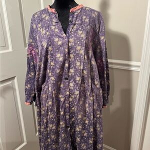Magnolia Pearl Floral Button-Up Purple Dress